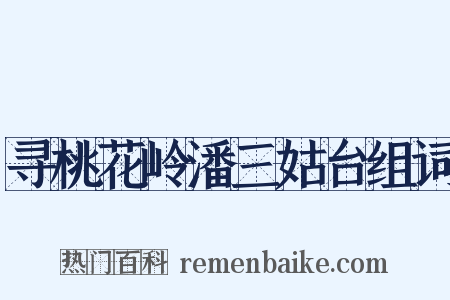 寻桃花岭潘三姑台组词是什么意思的图片